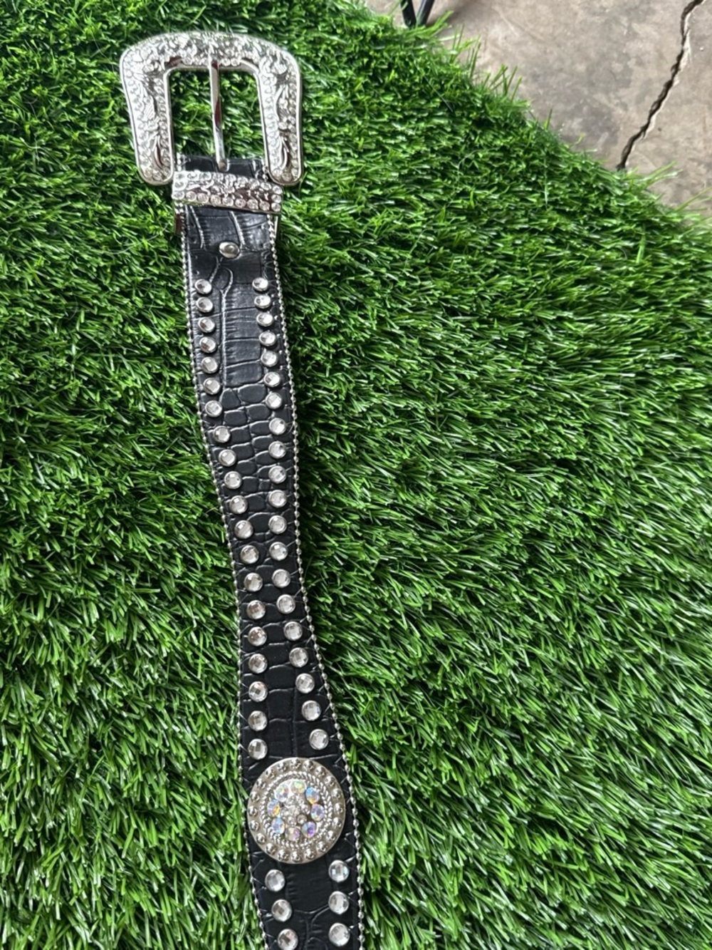 Blazin Roxx Brown Studded Western Belt with Silver Accents